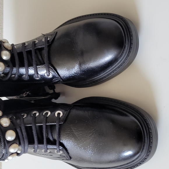 Zara boots with lace up and zipper closure new without  box - Picture 6 of 11